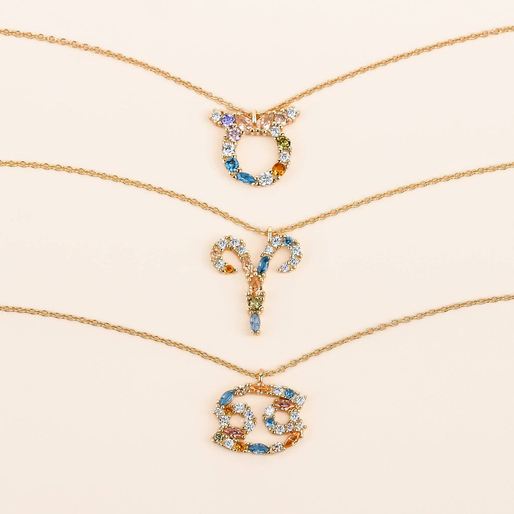 Elegant Celestial Star Sign Necklace - Celestia