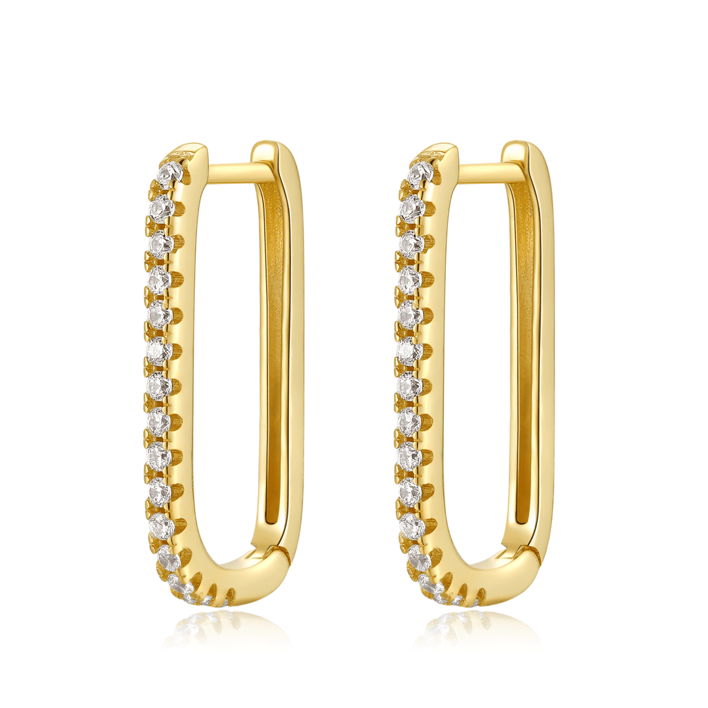 Inez Vertical Zirconia Earrings - Radiant Elegance for Your Style