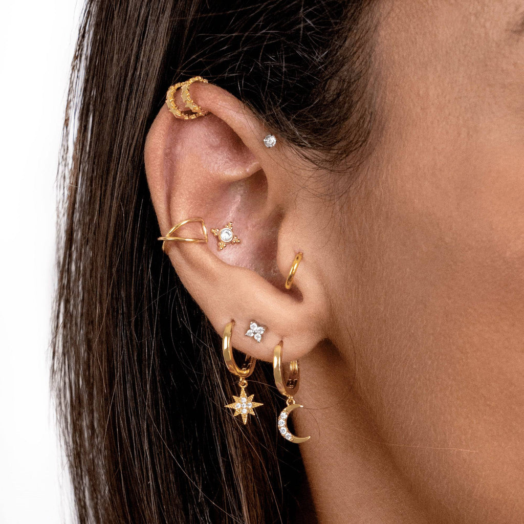 Enchanting Moon and Star Earrings - Cosmica