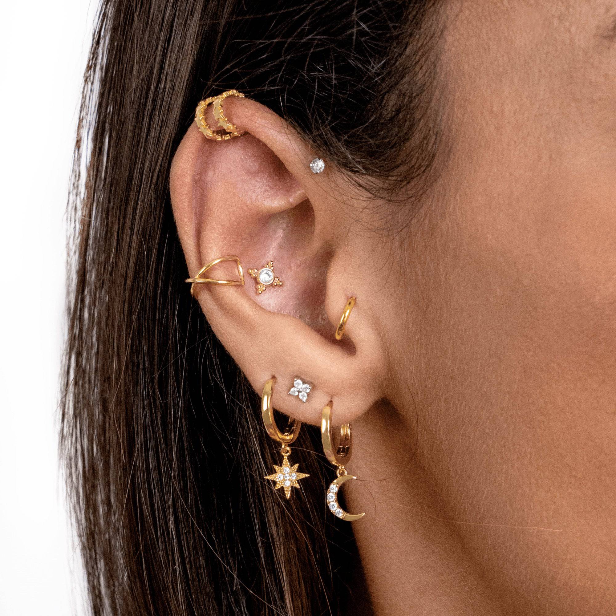 Enchanting Moon and Star Earrings - Cosmica