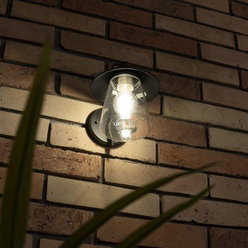 Cate Outdoor Light – Black Glass & Rust LED Lamp