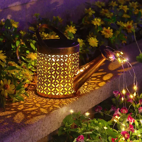 Wireless LED Solar Watering Can - Create a fantastic atmosphere in your garden!