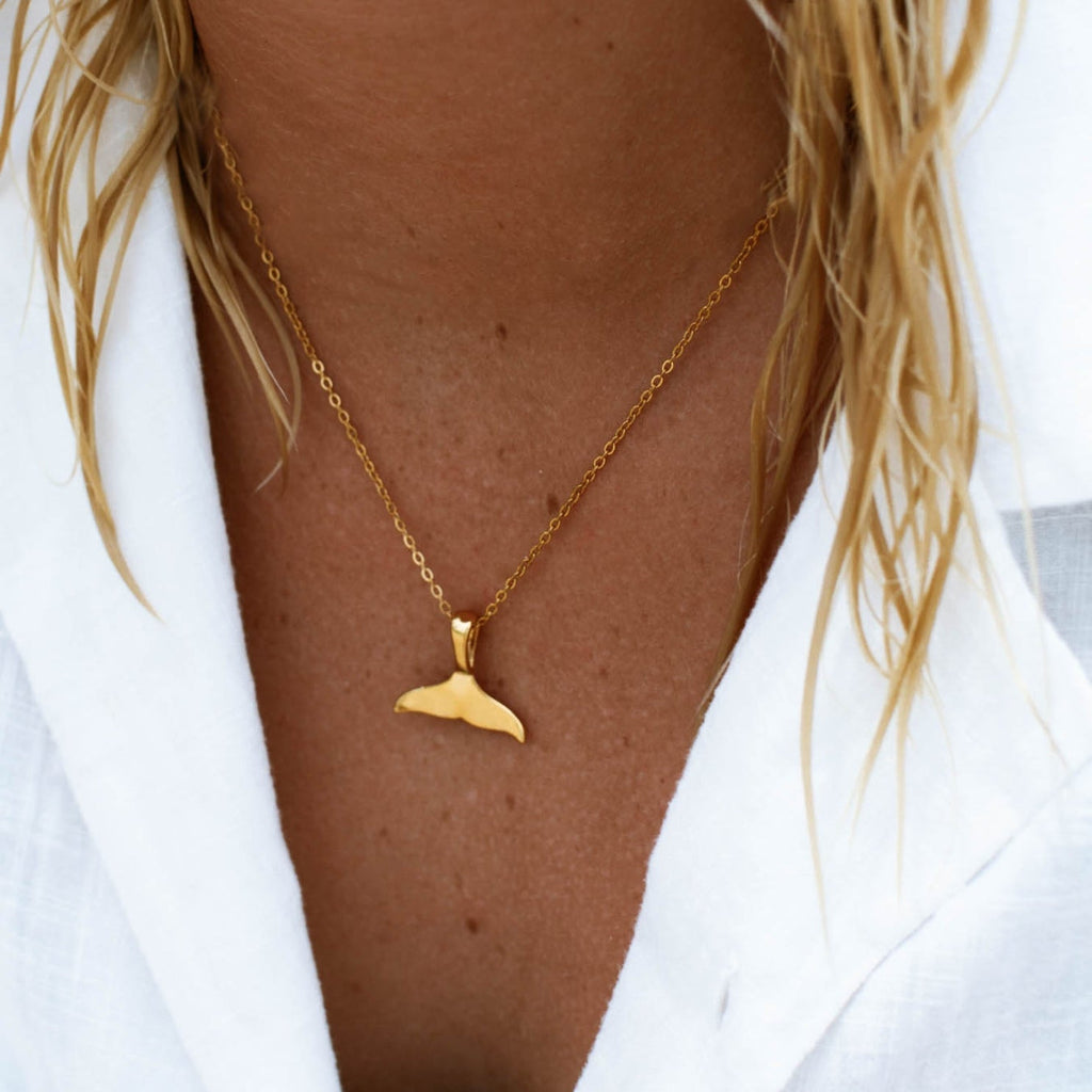 Elegant Elara Whale Tail Necklace