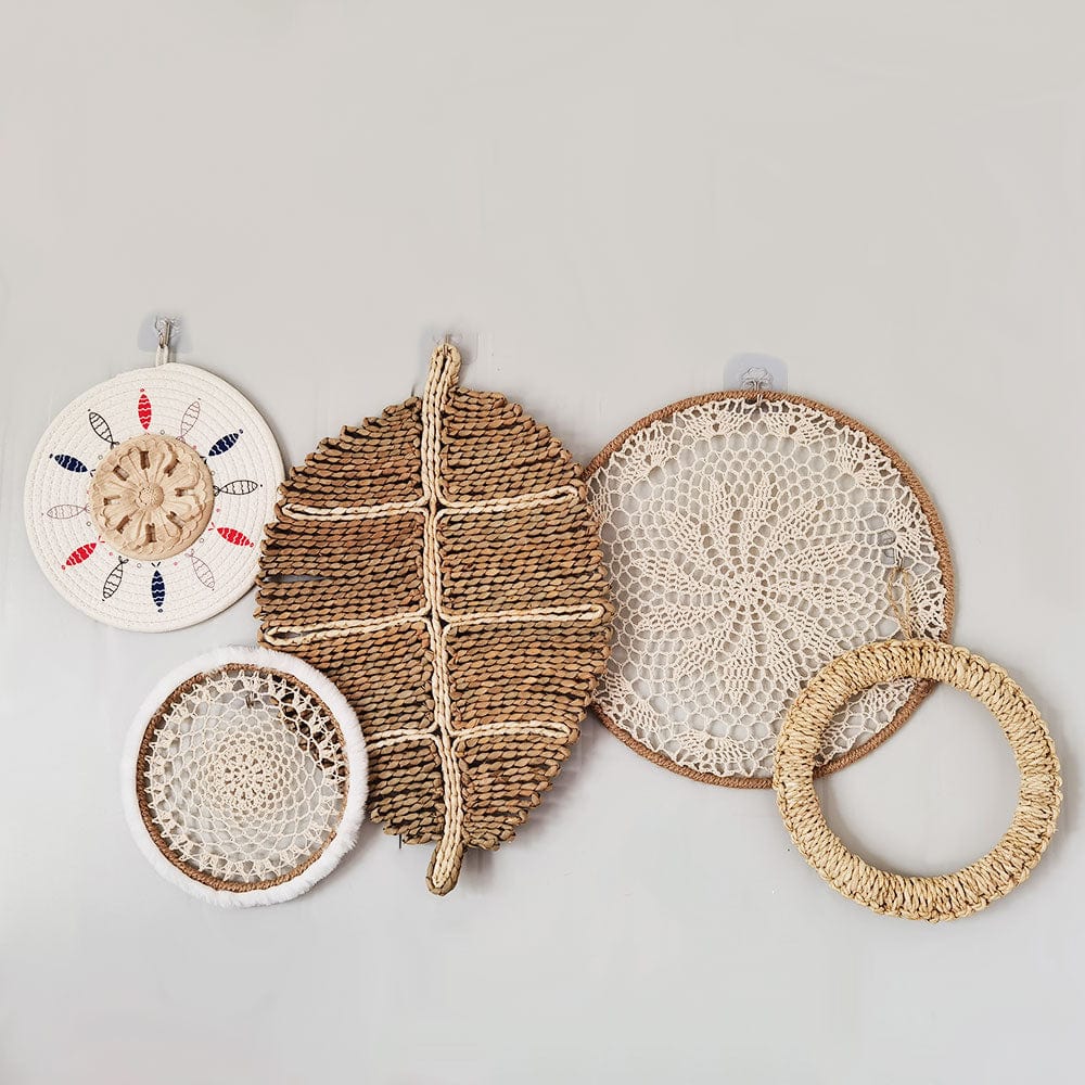 NatureNest - Bohemian Rattan Wall Decor for Autumn