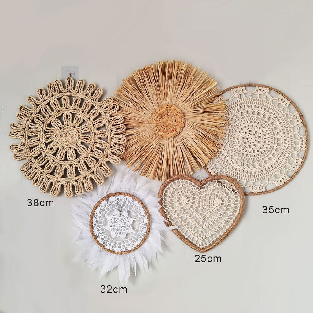 NatureNest - Bohemian Rattan Wall Decor for Autumn