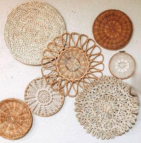 NatureNest - Bohemian Rattan Wall Decor for Autumn