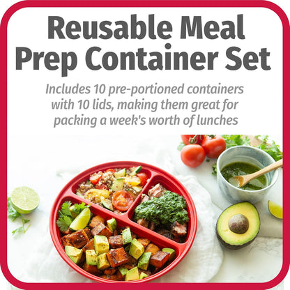 FreshPrep - Durable BPA-free Meal Tray Set