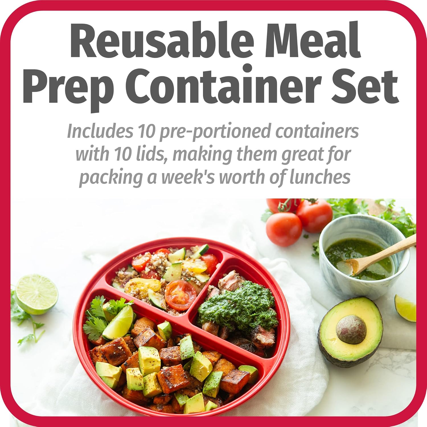FreshPrep - Sustainable BPA-Free Meal Prep Container Set