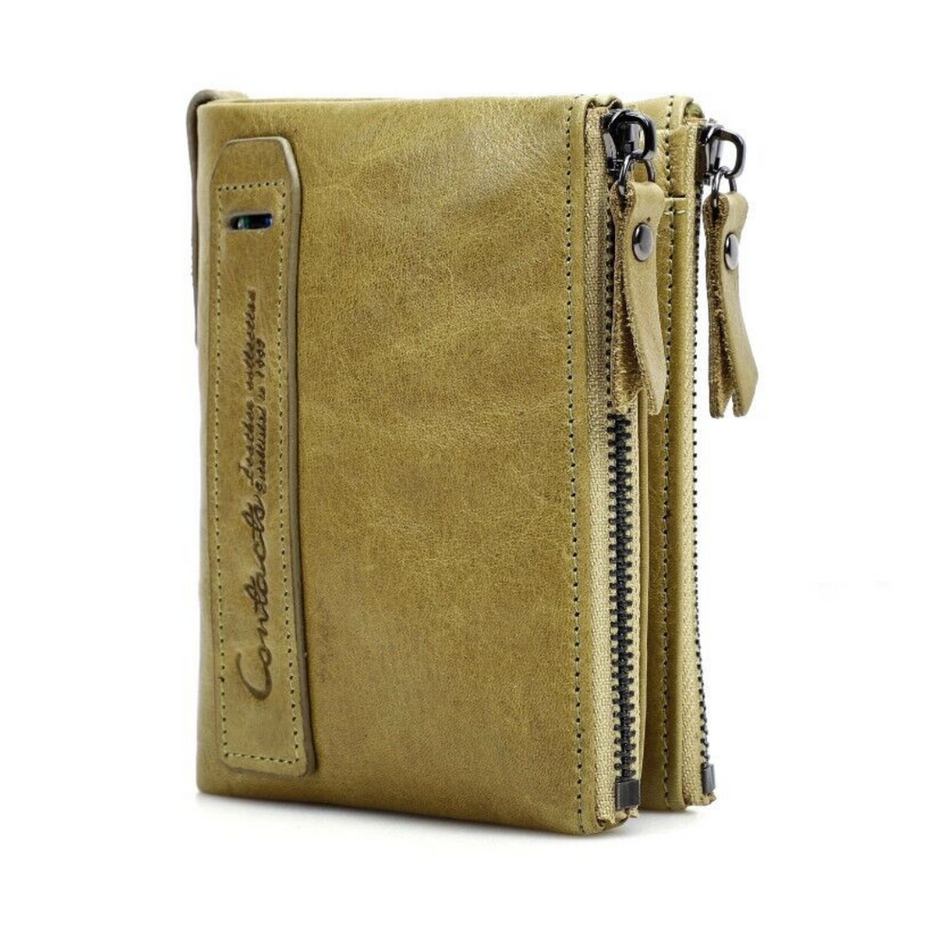CompactWallet - Stylish Double Zipper Wallet