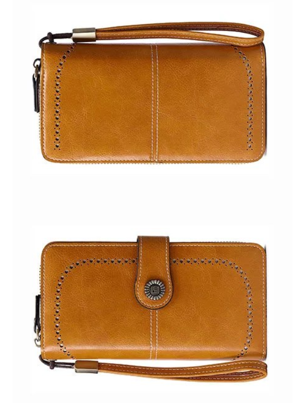 LeatherMax - Stylish Leather Wallet with Wrist Strap