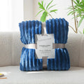 CozyFlannel - Luxurious Soft Blanket with Wide Stripes